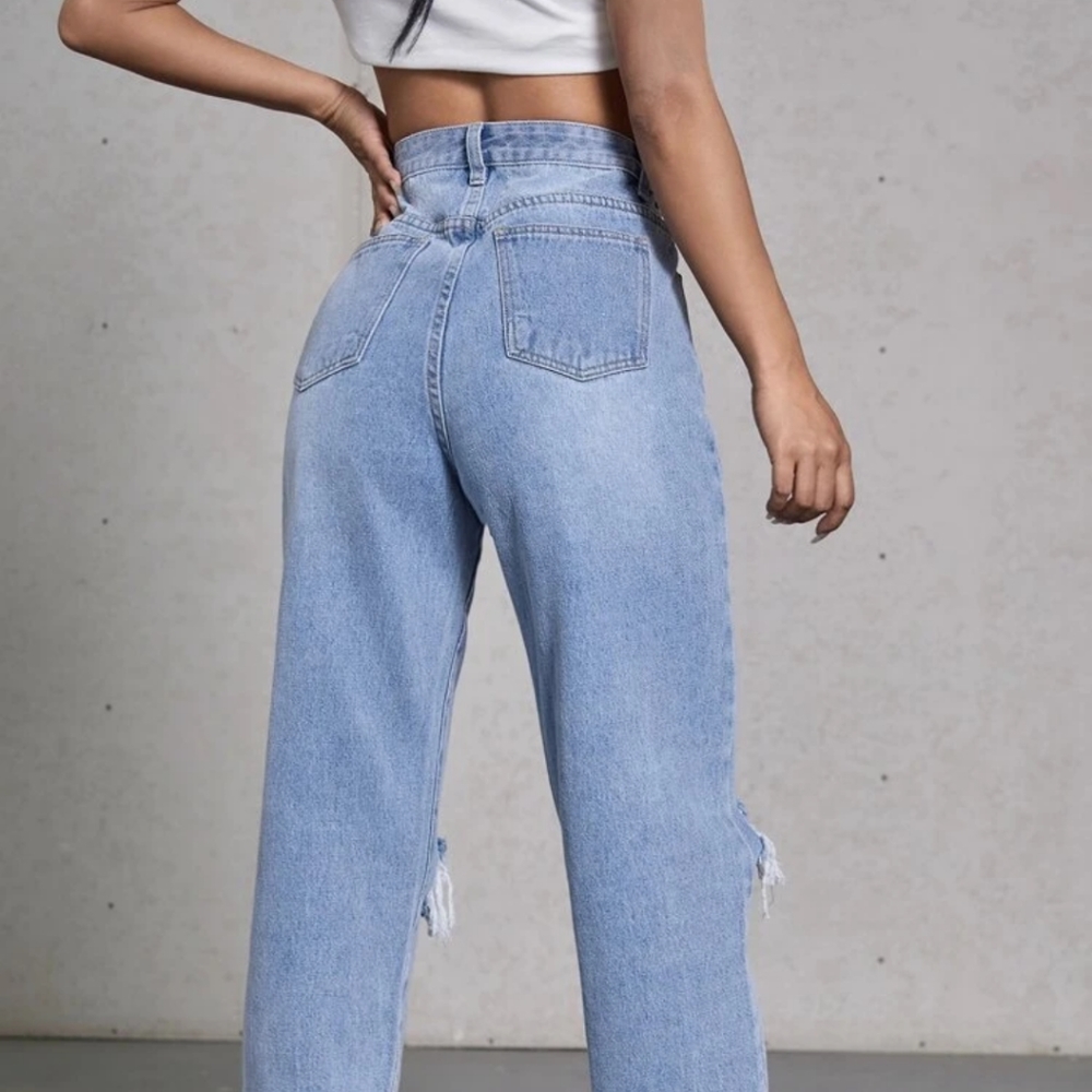 Shein Brand New High Waist Straight Leg Jeans Size 2 - Picture 8 of 12